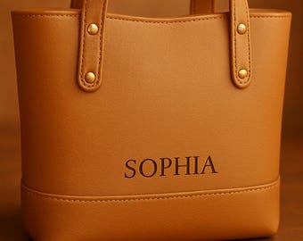 Personalized Women Leather Purse-Hand-Stitched Full-Grain Leather Tote Bag – Minimalist Work Shoulder Bag-Gift for her