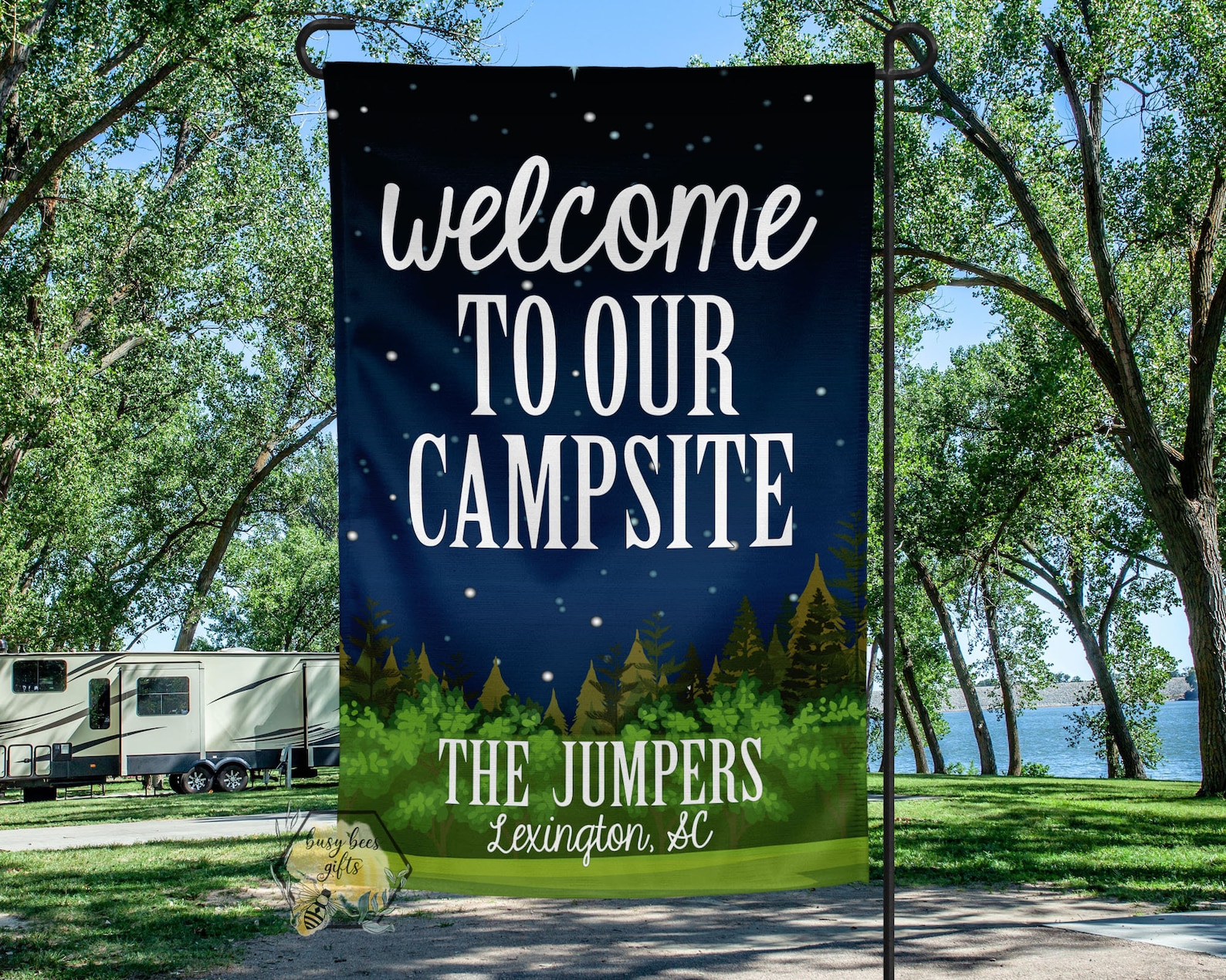 Welcome to our Campsite Camping Flag Campsite Flag