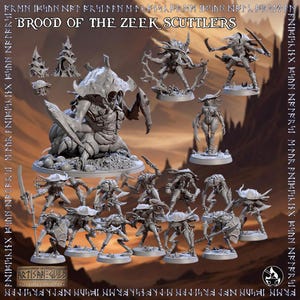 Tabletop RPG Adventure Set – 8K Resin Monsters Brood Of The Zeek Scuttlers – Artisian Guild - Ready to Play Legendary