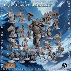 Tabletop RPG Adventure Set – 8K Resin Monsters Frost Alfar of Skuutagard – Artisian Guild - Ready to Play Legendary