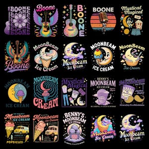 Pakiet Boone MoonBeam PNG, Koncert Boone 2025 w formacie PNG, Fan Boone w formacie PNG, Koszulka z prezentem dla fana, Koszulka koncertowa Moonbeam PNG w formacie PNG