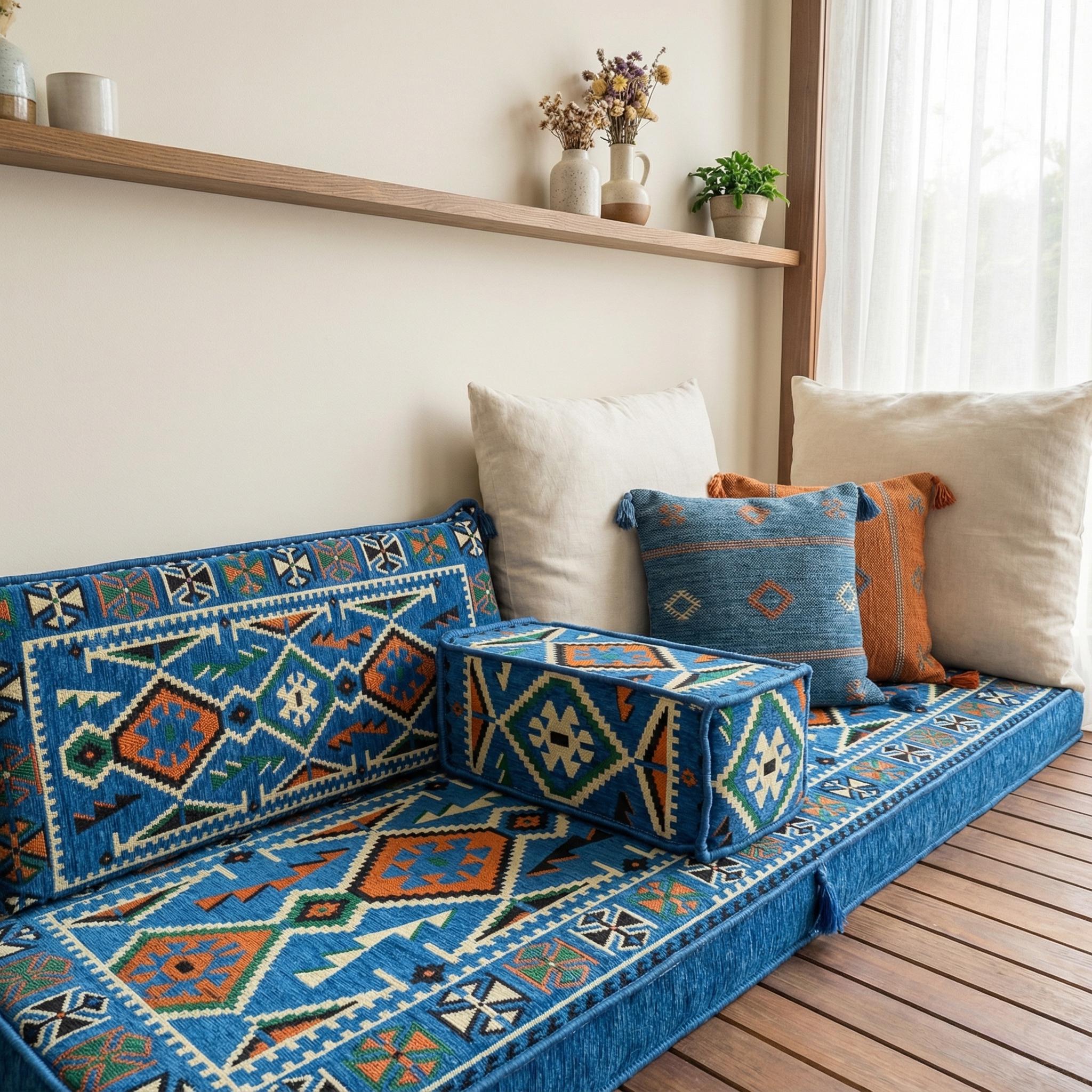 モロッコ直輸入 新品ハンベルラグ BOHOインテリア モロカンからモダン