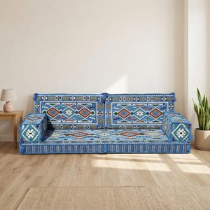 Nomadic Sofa modular sofa set, boho floor seating, handmade cushions, washable covers