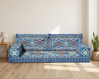 Nomadic Sofa modular sofa set, boho floor seating, handmade cushions, washable covers