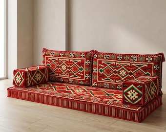 Juego de sofá de patio exterior con cojines resistentes a la intemperie para salón de jardín, patio o decoración de balcón bohemio.