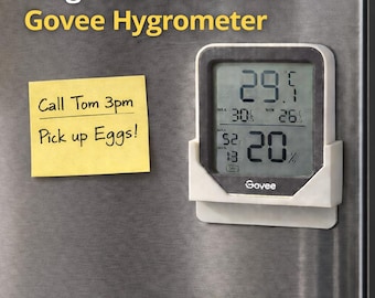Magnetic Mount for Govee Hygrometer H5075 – Magnetic Thermometer Holder – Smart Home Humidity Monitor