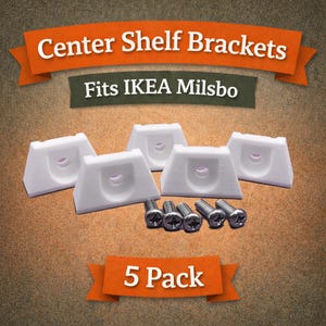 IKEA Milsbo Rear Shelf Support Brackets – Plant Cabinet & Display Case Upgrade - 5 Pack