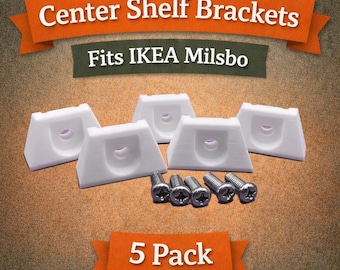 IKEA Milsbo Rear Shelf Support Brackets – Plant Cabinet & Display Case Upgrade - 5 Pack