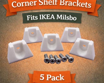 Corner Shelf Brackets for IKEA Milsbo Cabinet - Plant and  Display Cases - Hardware Included - 5pk