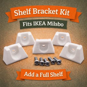 IKEA Milsbo beugelset voor extra planken - voeg planken toe aan je kast of vitrine