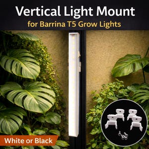 Barrina T5 Vertical Corner Mount Brackets for IKEA Milsbo Cabinet – Grow Light Mounts (4-Pack)