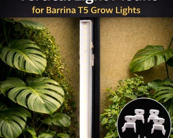 Barrina T5 Vertical Corner Mount Brackets for IKEA Milsbo Cabinet – Grow Light Mounts (4-Pack)