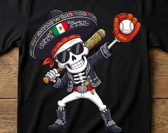 Baseball Garçon Cinco De Mayo PNG | Squelette de baseball garçon mexicain PNG | T-shirt garçon Cinco De Mayo | Design de chemise Fiesta pour garçon | Téléchargement numérique