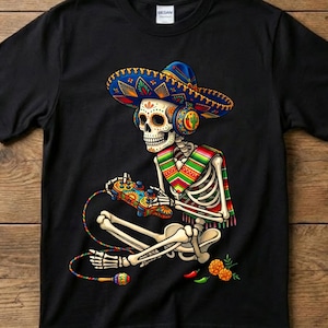 Niño gamer del Cinco de Mayo PNG / Niño gamer mexicano esqueleto PNG / Gráfico de controlador de calavera de azúcar / Camiseta de fiesta gamer para niño / Descarga digital