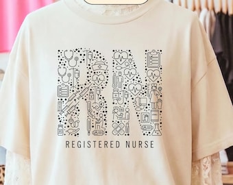 Infirmière autorisée PNG | Graphique d'allaitement minimaliste | Chemise de remise des diplômes de la semaine de l'infirmière | Téléchargement numérique