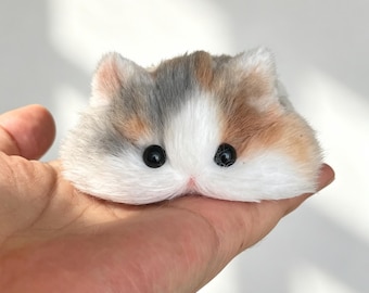Handmade Tiny Hamster Plush, Mini Kawaii Hamster, Palm Size Plushie, Cute Desk Companion, Soft Handmade Animal Gift