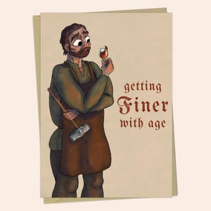 Biglietto di auguri per il compleanno del fabbro medievale / Biglietto di auguri fantasy D&D / regalo divertente