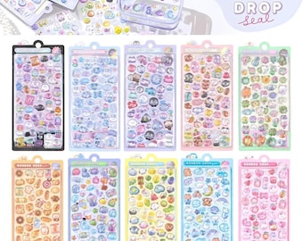 Cute Puffy Telly Stickers Kawaii Cartoon 3D Stickers