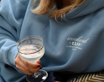 Sky Blue Weekend Loungewear Hooded Sweater