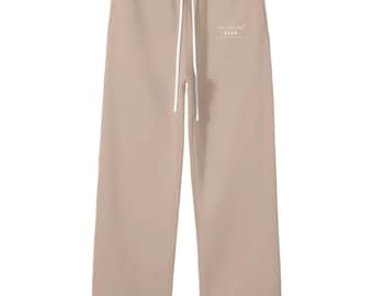 Oat Latte Weekend Loungewear Set Straight Leg Trousers