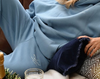 Sky Blue Weekend Loungewear Straight Leg Trousers