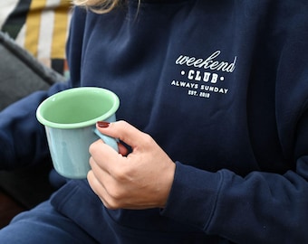 Midnight Blue Weekend Loungewear Hooded Sweater