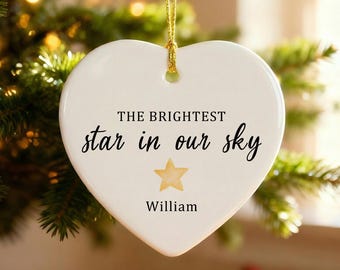 Custom Baby Name Bauble, Personalized Memorial Ornament, Baby Loss Remembrance Gift, Parents Gift