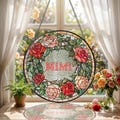 Personalized Mimi Stained Glass Suncatcher, Floral Window Hanging Decor, Custom Mothers Day Gift, Gift for Grandma product logo