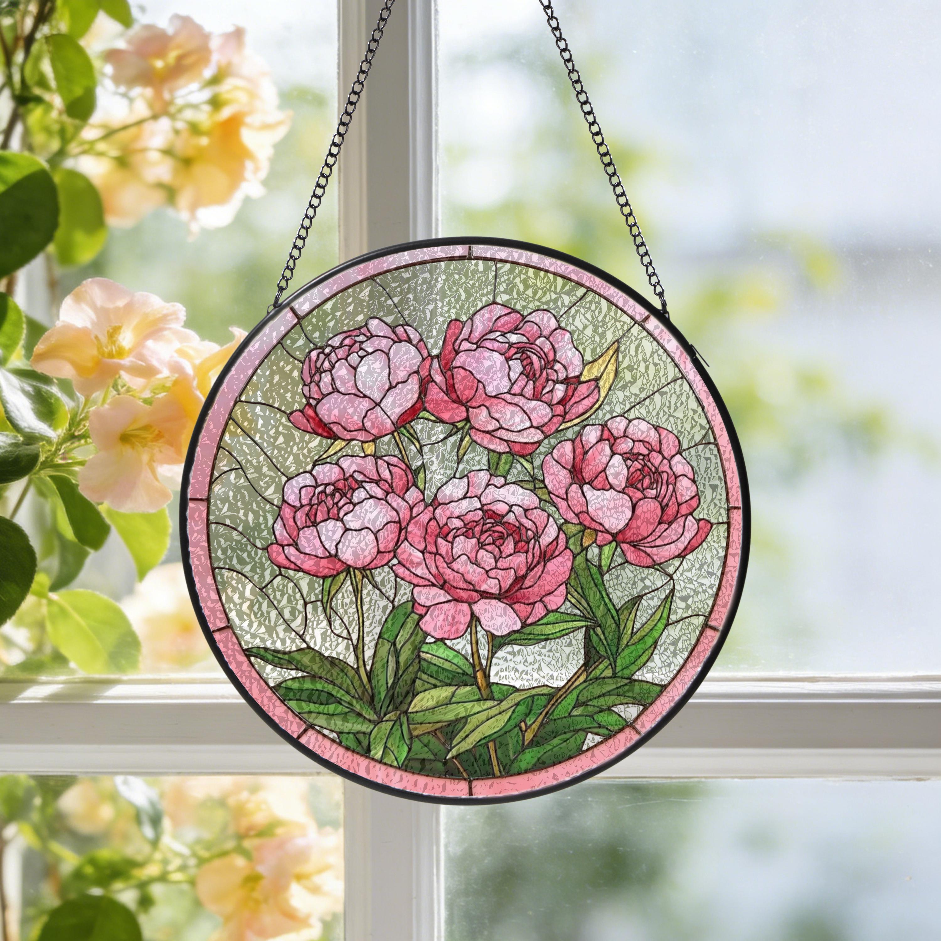 Peony Stained Glass - Etsy