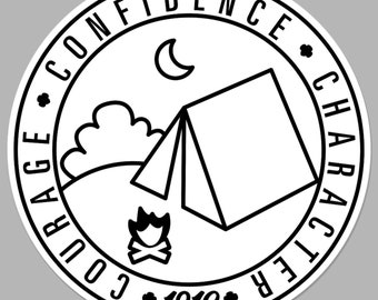Girl Scouts Stickers – 3Cs Camp Badge
