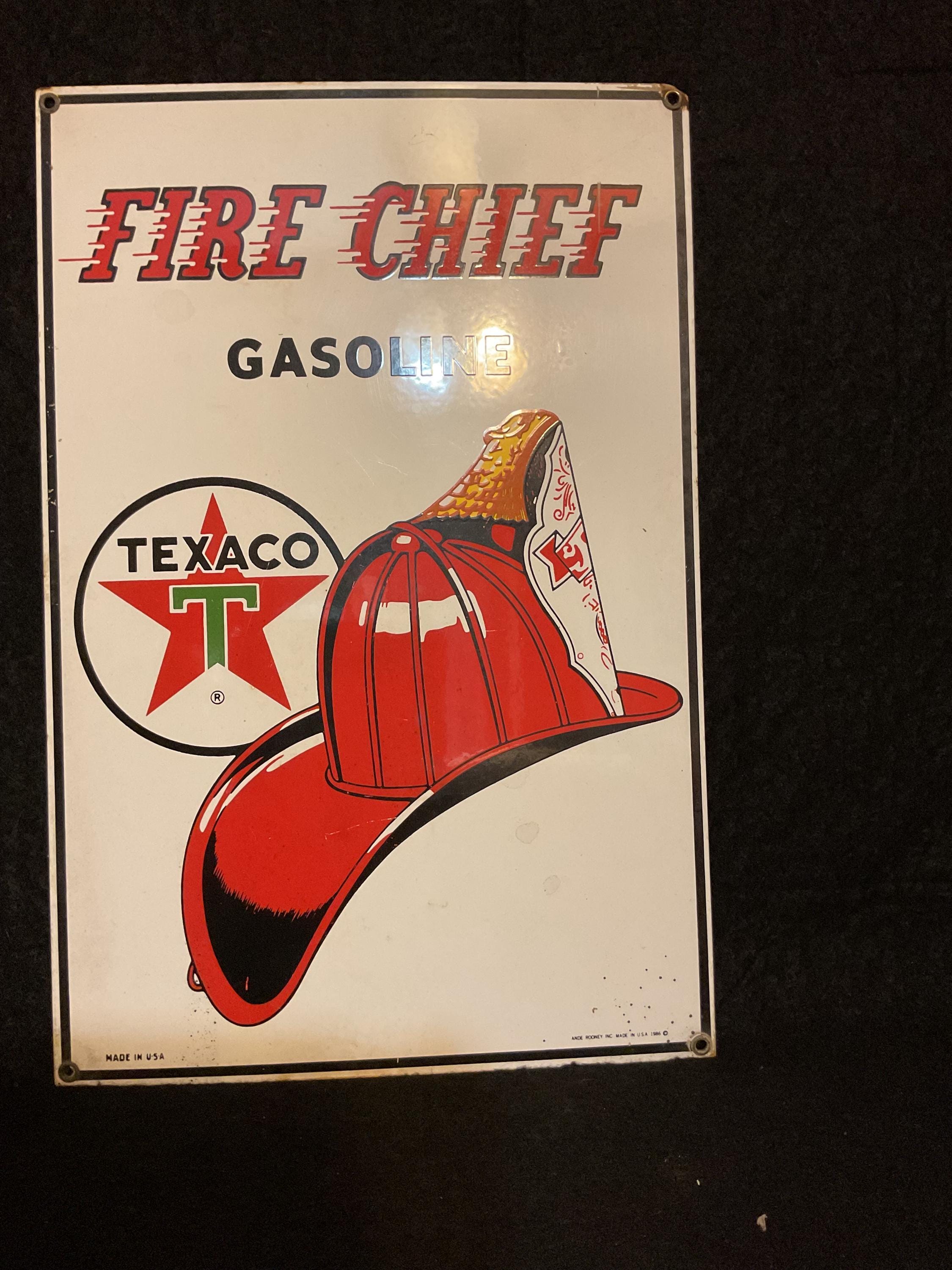 Texaco Fire Chief Sign - Etsy