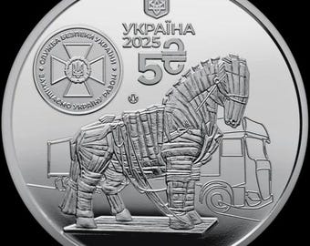Moneda de 5 grivnas del Servicio de Seguridad de Ucrania de 2025: Moneda conmemorativa "Protegiendo a Ucrania juntos". Moneda de colección en estuche de recuerdo.