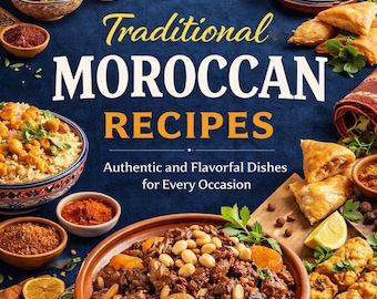 Ricette tradizionali marocchine / Autentico cibo marocchino / Piatti fatti in casa facili / PDF digitale