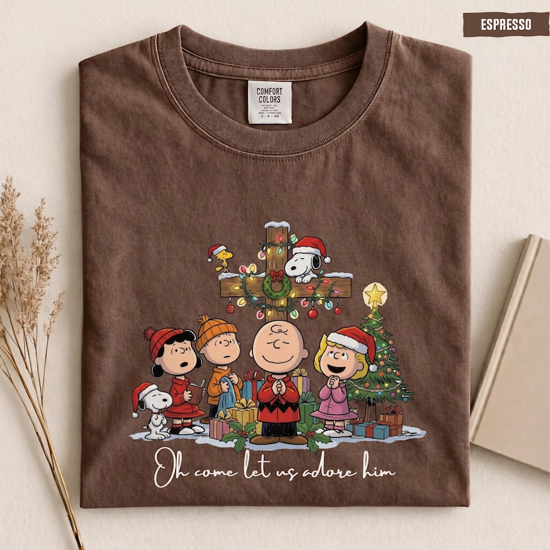 Comfort Colors® Cute Cartoon Dog Christmas T-shirt, Holiday Dog Shirt ...