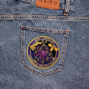 Nasa Crs Orbital ATK OA 8 Mission Embroidered Patch Space Rocket Badge, ISS Resupply Flight Space Program Collectible Sew Iron On Badge