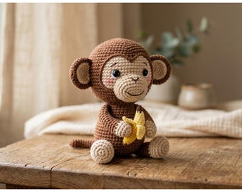 Monkey Amigurumi Crochet Pattern PDF | Beginner-Friendly Stuffed Animal Tutorial | Cute Plush Toy
