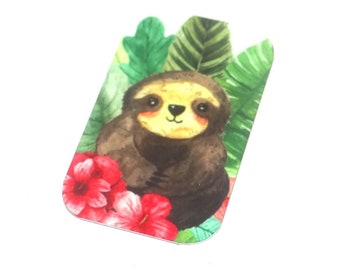 Faux Tin Sloth Pendant Charm Handmade 32mm 1.25" MM5-2