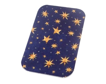 Faux Tin Stars Pendant Handmade 32mm 1.25" MM5-1