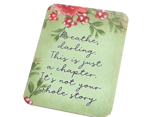 Faux Tin Quote Pendant Handmade Floral 45mm 1.8" MLP7-2