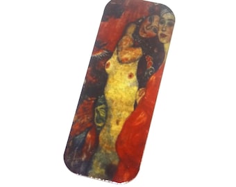 Long Metal Klimt Pendant Handmade 40mm 1.6" MM6-1