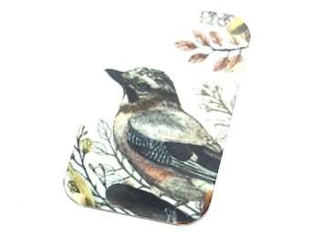 Faux Tin Bird Pendant Handmade 32mm 1.25" MM5-3