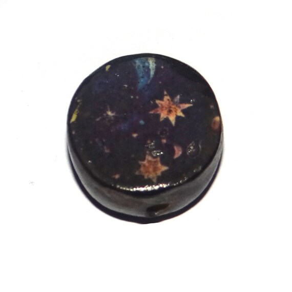 Ceramic Star Focal Bead Handmade Pottery Beads 20mm PP3-4