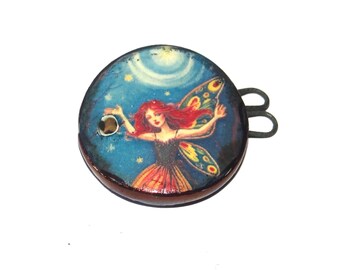Ceramic Fairy Bracelet Bar Cuff Porcelain 28mm PP4-4