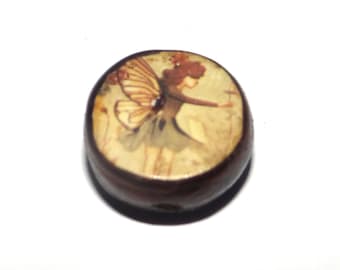 Ceramic Fairy Bead Handmade 18mm CC1-1 Seconds
