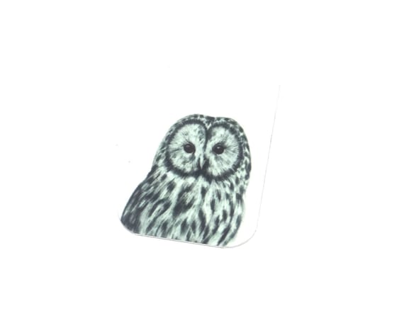 Faux Tin Owl Pendant Handmade 32mm 1.25" MSR5-3