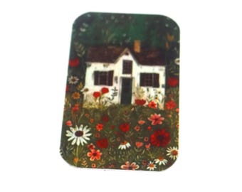 Faux Tin House Pendant Handmade 33mm 1.25" MM7-2