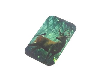 Faux Tin Stag Pendant Charm Handmade 32mm 1.25" MM5-2