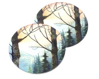 Faux Tin Forest Charms Handmade 25mm 1" MM8-4