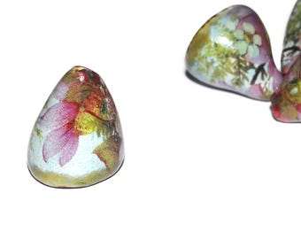 Ceramic Bloom Bell Pendant Handmade Focal Porcelain 20mm PP9-3
