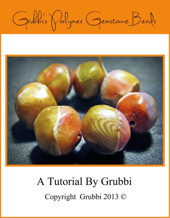 Polymer Clay Faux Gemstone Beads Tutorial By Grubbi Instant Download